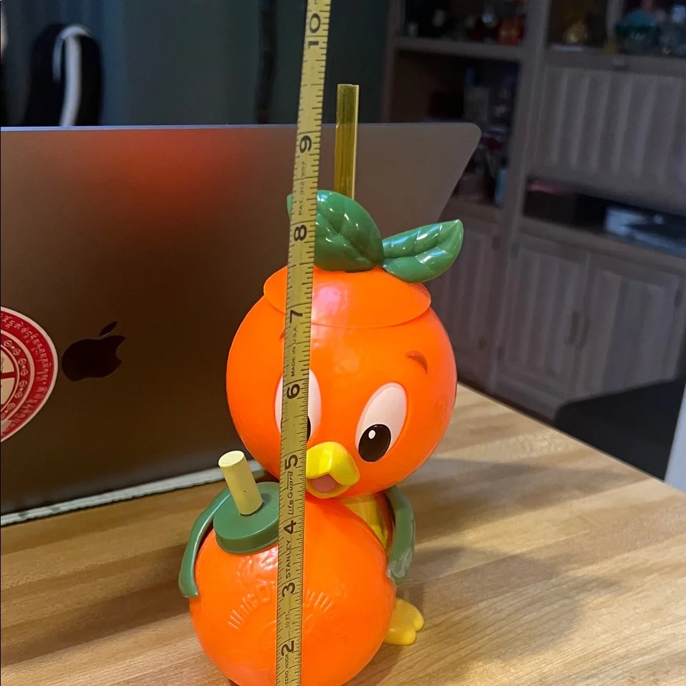 # 0725+ Vibrant Orange Bird Cup with Green Accents - Picture 3 of 8